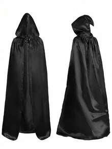 Halloween Hooded Black Death Cloak, Halloween Children's Party Cloak, Halloween Party Decoration Wear - Multicolor - View 2
