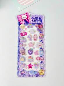 Multi-Color 3D Embossed Epoxy Resin Stickers, Cute Animal 3D Phone Decorative Stickers, High-Quality Crystal Stickers, Refrigerator Stickers, Notebook Decorative Stickers, Children's Painting Stickers, Waterproof Decorative Stickers - Multicolor - View 13