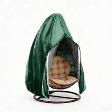 1pc/Set Outdoor Egg Chair Cover, Single Hanging Chair Cover With Zipper And Drawstring, 6 Colors Available, Patio Swing Chair Cover, Suitable For Garden, Backyard, Porch - Multiple Styles - View 13
