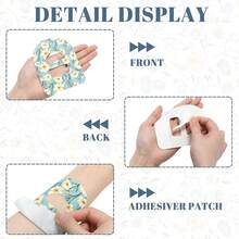 1 Set 4/8pcs Floral Waterproof Sweat-Resistant Adhesive Tape, Pre-Cut Flexible Breathable Durable, Secure Fixing Protective Patch, Suitable For Sports And Daily Use, Beautiful Flowers Bloom For You - View 7