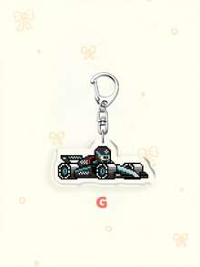 1pc/7pcs Cute F1 Racing Meme Acrylic Keychains, Funny Racer Quote Bag Charms, Oscar Piastri Driver Cartoon Pendant, Racing Enthusiast Key Accessories, Perfect Gift For Parents, Graduates, Teachers, Back To School Season - Multicolor - View 14