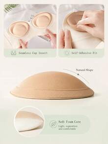 Self-Adhesive Bra Pads Inserts, Thickened Push Up Breast Cup Enhancer, Reusable Invisible Lift Bra Padding For Swimwear & Bikini - Multicolor - View 6