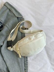Fashion Women's Crossbody Chest Bag Waist Bag Casual Shoulder Bag - Beige - View 7