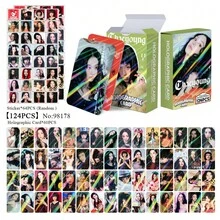 124pcs TWICE Chaeyoung High-Definition Exquisite Poster LOMO Cards, Fan Collectibles, Photo Cards, Fan Merchandise Decoration, Gift, Suitable For Holiday Gift, Birthday Gift, Party Gift - 124Pcs Card C - View 6