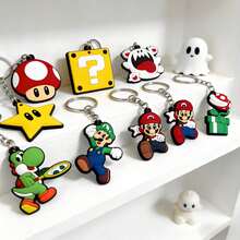SUPER MARIO BROS. 12pcs Cartoon PVC Keychain Keychain, Used For Birthday Party Gifts And Back To School Gifts - Multicolor - View 2