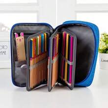 Large Capacity Frosted Oxford Fabric Pencil Case - Multifunctional, Portable Sketch & Drawing Pencil Box ,Back To School Supplies School Essentials - Multicolor - View 6
