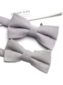 2pcs Parent-Child Bow Ties For Men And Women, Suitable For Business Casual, Street, Daily, Party, Gift, Thickened Velvet Bow Ties - Multicolor - View 4