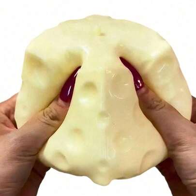 Queso de rebote lento, bola de apretar moldeable, juguete de punta de dedo sin rebote, aroma a leche, perfecto para vacaciones, regalos de cumpleaños, Halloween, Acción de Gracias, Navidad, Día del Trabajo, regreso a la escuela, regalos de fiesta, esponjoso, crujiente, mantequilla crujiente, apretar, bola de granizado, juguete antiestrés esponjoso, dumpling esponjoso, juguetes para mujeres, ejército, útiles escolares