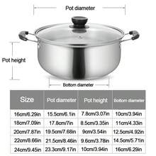 5PCS Induction Non Stick Stainless Steel Healthy Cookware Cooking Pot Stockpot - View 2