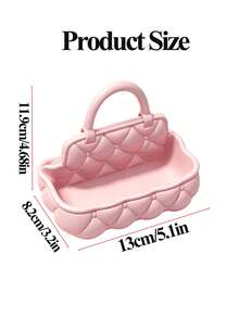 3D Printed Cute Handbag Shaped Storage Basket, Small Portable Makeup Organizer Tray, Cosmetic Organizer, Suitable For Vanity, Bathroom Cabinet And Room, Store Lipstick, Essential Oil, Perfume, Makeup Remover Pad, Cotton Swabs, Etc., Mini Cosmetic Jewelry Storage Rack, Desktop Decor, Home Decor, - Multicolor - View 6