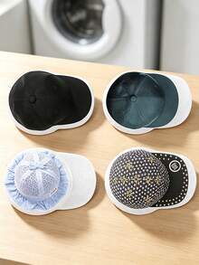 1 Set 2-In-1 Baseball Cap Laundry Bag & Hat Storage Rack, Shape-Preserving Hat Washing Protective Cover, Multi-Functional Hat Stand, Suitable For Home Laundry Room, Closet Storage & Travel, Household Storage Gift, Perfect For New Year And Graduation Season - Multicolor - View 3