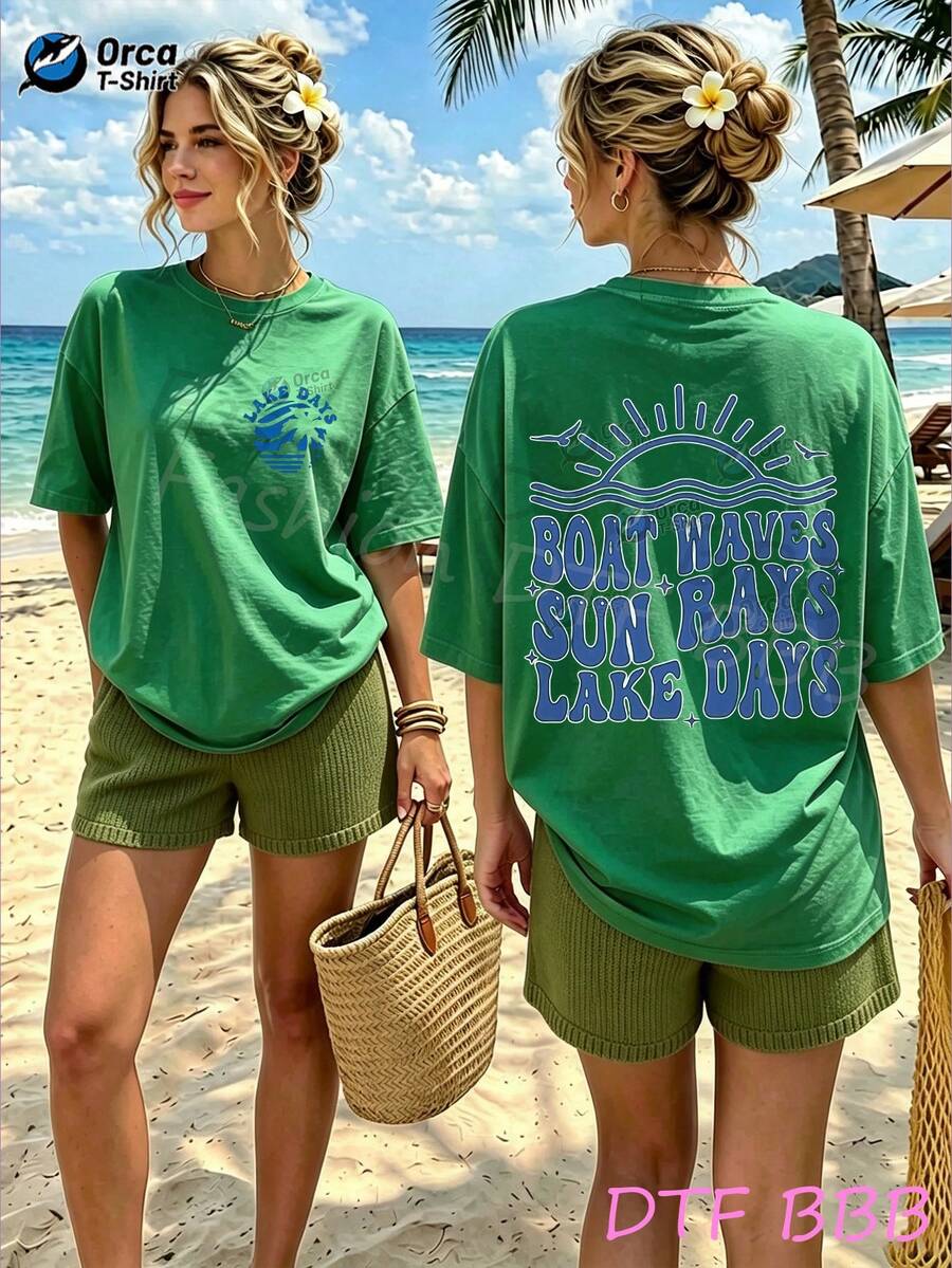 Women T-Shirts - 綠色 - 查看 1