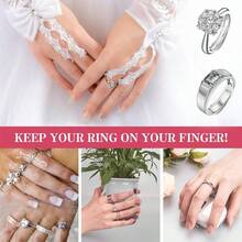 KLONKEE 4pcs Transparent Ring Size Adjuster - Adjustable Invisible Jewelry Size Adjuster, Shrink Wrap, Anti-Drop Protection, Loose Ring Protector, Fits Almost Any Ring, Easy To Use, Durable - White - View 7