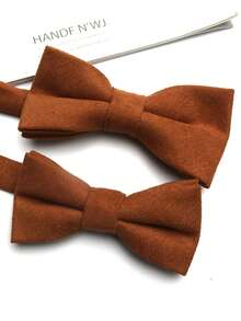 2pcs Parent-Child Bow Ties For Men And Women, Suitable For Business Casual, Street, Daily, Party, Gift, Thickened Velvet Bow Ties - Multicolor - View 21