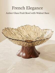 Petal-Shaped Crystal Textured Glass Fruit Bowl: Thick And Durable Base With Strong Load-Bearing Capacity. Made Of PP Transparent Glass Material, Suitable For Holding Fruits, Nuts, Snacks And Desserts. - View 18