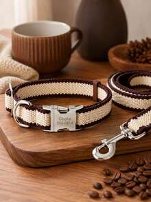 Collar personalizado para mascotas, tarjeta de identificación con nombre y número de teléfono grabados, viene con un collar de perro de nailon con cordón, collar de , adecuado para perros y gatos de tamaño pequeño y mediano, perfecto para que los dueños de mascotas personalicen regalos de cumpleaños - Multicolor - Ver 17
