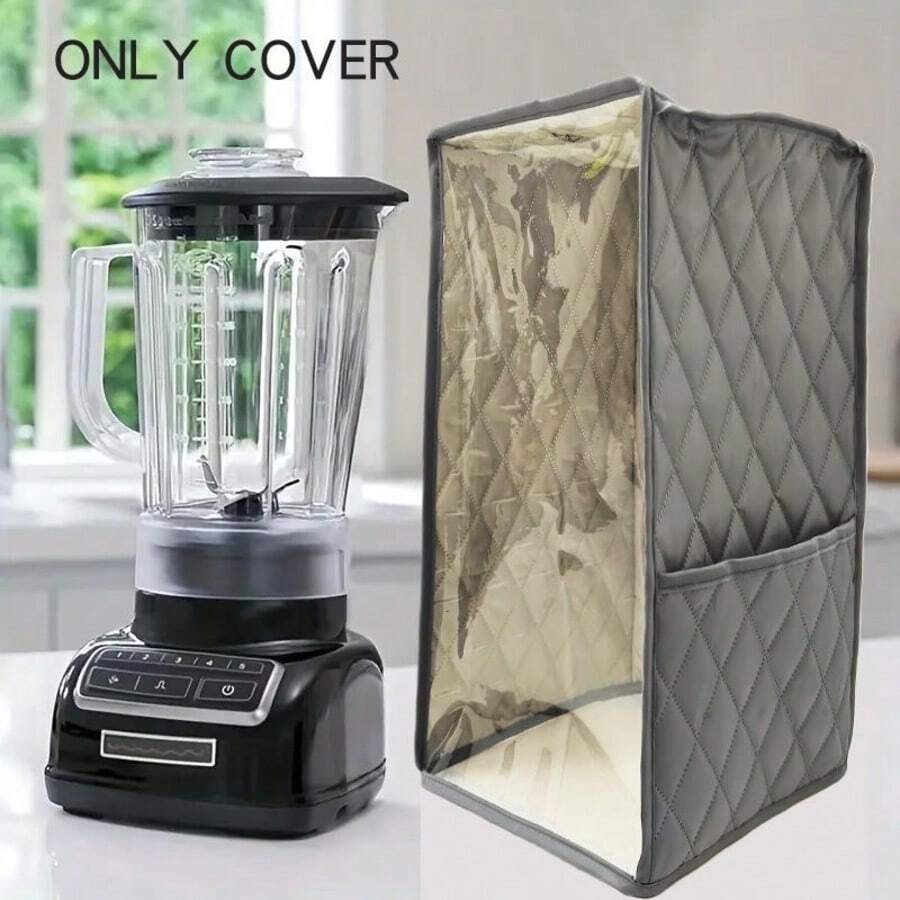 Blender Dust Cover, Thickened Protective Sleeve For Home Kitchen Appliance With Side Storage Pocket - Grey - View 1