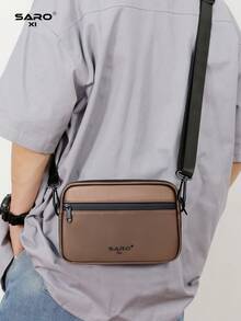 Men's Fashion Casual Crossbody Bag, Large Capacity, Youth Gift, Street Style, Horizontal Design, New Arrival - Bronze - View 5
