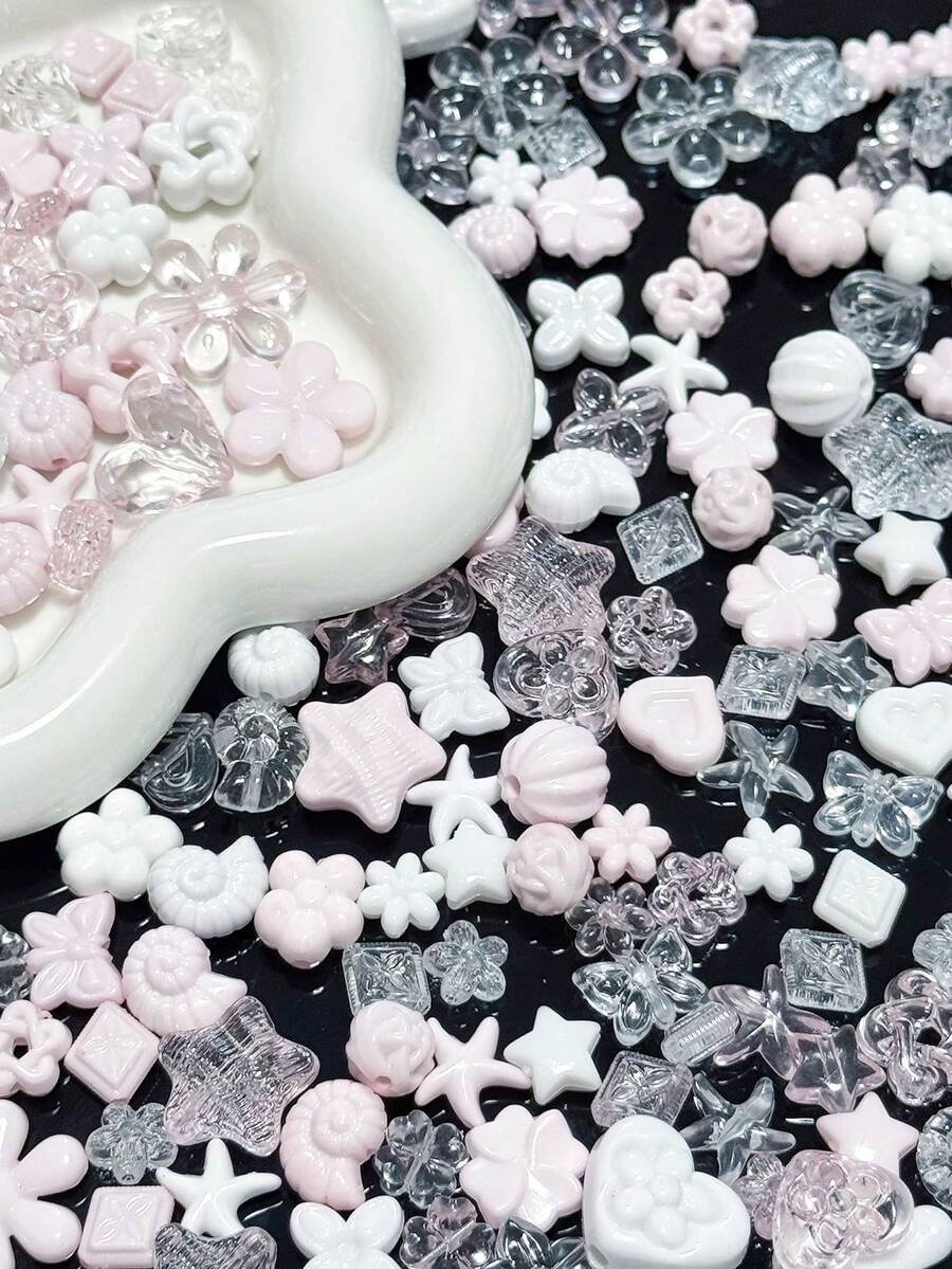 Acrylic Pearl Ice Transparent Irregular Ocean Series Bead, DIY Handmade Jewelry Multifunctional Mobile Phone Chain Hair Accessory Pendant Material - Multicolor - View 1