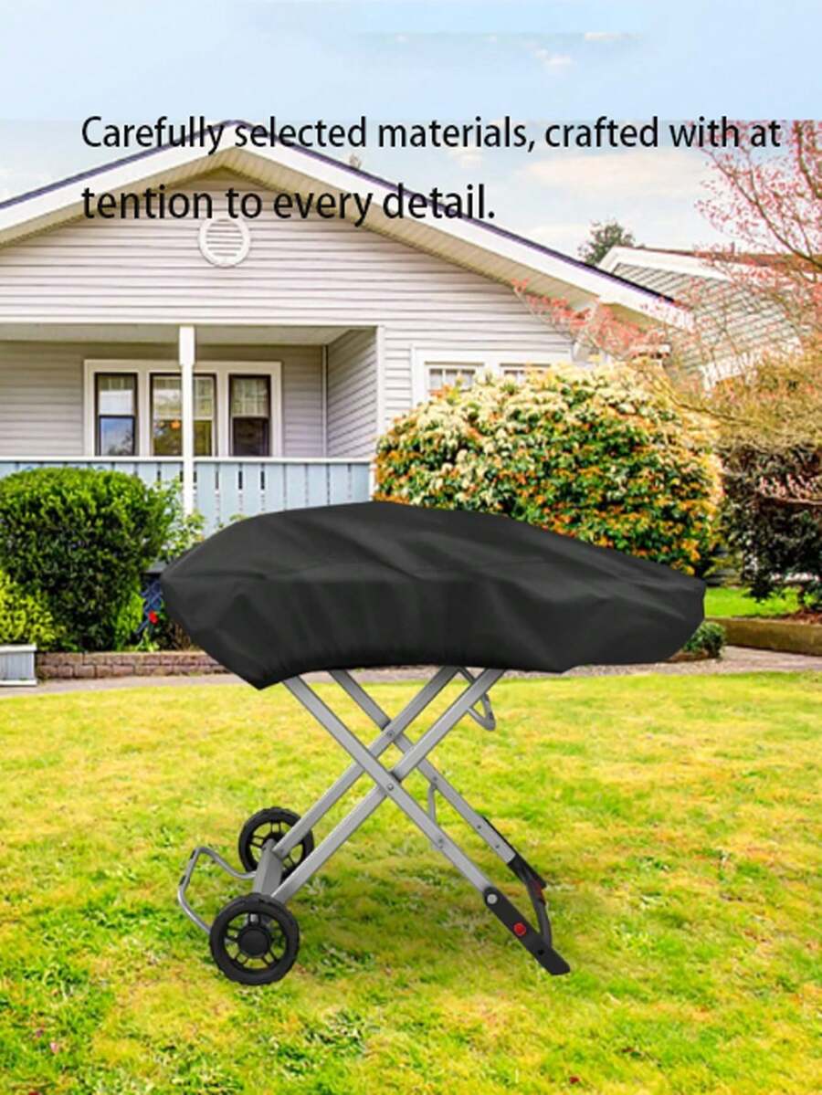 1pc Outdoor BBQ Grill Dustproof Waterproof Cover, Portable Foldable Picnic Camping Stove Cover - View 1