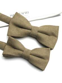 2pcs Parent-Child Bow Ties For Men And Women, Suitable For Business Casual, Street, Daily, Party, Gift, Thickened Velvet Bow Ties - Multicolor - View 22
