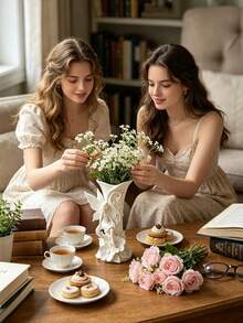 1pc Bohemian Style Flower Fairy Decorative Vase For Fresh/Dried Flowers, Versatile Design Suitable For Multiple Styles, Applicable For Living Room, Dining Table, Office, Coffee Table, Desk And Home Decor. Suitable For: Birthday, Wedding, Christmas, New Year - Multi-style 01 - View 8