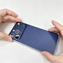 Kit Konversi Baru Berwarna Biru [Kompatibel dengan iPhone 13 Pro/14 Pro/15 Pro/16 Pro, Konversi Sekali Klik ke 17 Pro Max], Pemasangan Mudah, Anti Kerut, Anti Gores, Tipis dan Ringan, Konversi Instan ke Model Baru, Dapatkan Ponsel Baru Secara Instan, Casing Ponsel - Biru - View 7