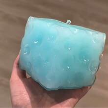 [Squishy] Juguete de apretar gigante transparente de queso glaciar Ruirui, juguete de apretar suave de mochi de batido de malta helado multisensorial, juguete sensorial de alivio del estrés con rebote lento, decoración de escritorio de oficina para adultos, alivio de la ansiedad, juguete fidget para las manos - Multicolor - Ver 2