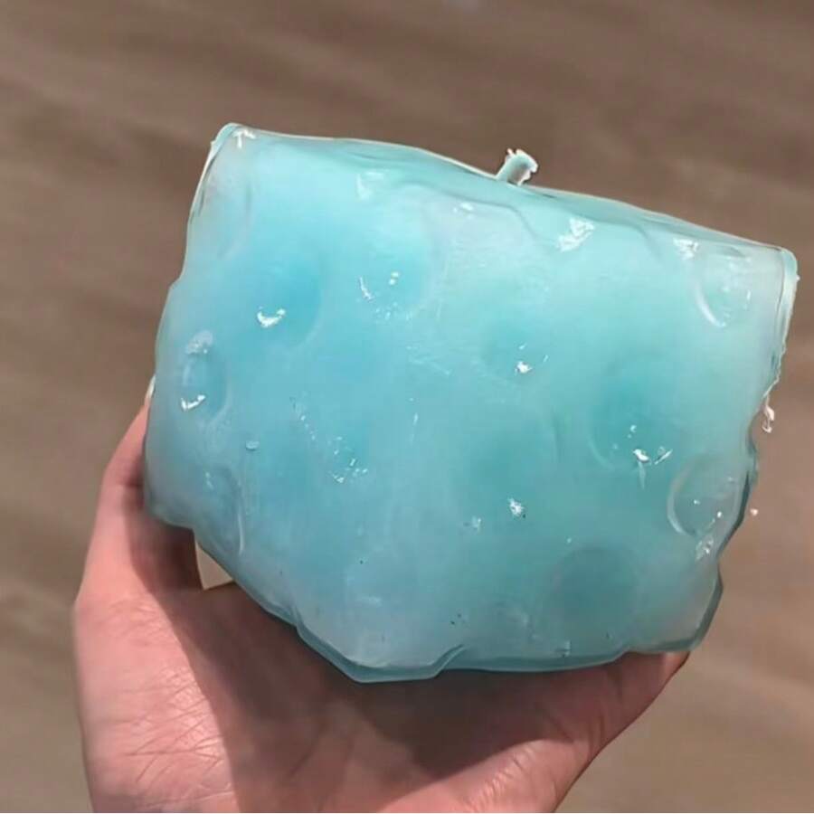 [Squishy] Juguete de apretar gigante transparente de queso glaciar Ruirui, juguete de apretar suave de mochi de batido de malta helado multisensorial, juguete sensorial de alivio del estrés con rebote lento, decoración de escritorio de oficina para adultos, alivio de la ansiedad, juguete fidget para las manos