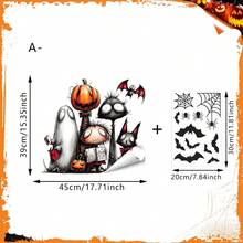 1pc Whimsical Voodoo Ghost Doll Window Film, Electrostatic Adsorption, Reusable, Suitable For Bedrooms, Shops, And Halloween Party Decorations. - Multicolor - View 17