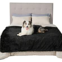 Haustier Decke Langflor Hochwertig Verdickt Hundematte Hundebett Polster Sofa Polster - Schwarz - Übersicht 1