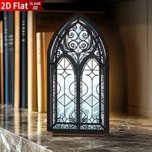 2D Flat - 1pc [Collector's Edition] 2D Flat Fantasy Dragon, Gothic Style Dragon Library Logo, Cozy Shiny Bookshelf Gift, Perfect Gift For Bookworms, Reader Gift, Bookshelf Decor - A - View 12