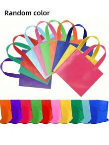 24pcs Colorful Non-Woven Fabric Gift Bags With Handles, Suitable For Parties, Birthdays, Weddings, Holidays, Back To School Season And Valentine's Day Occasions - A - View 10