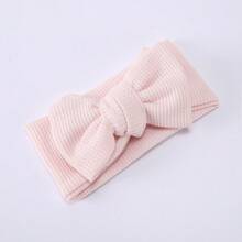 1pc Baby Oversized Bow Headband, Children's Waffle Knit Knotted Headband, Hair Accessory, Valentine's Day - Multicolor - View 11