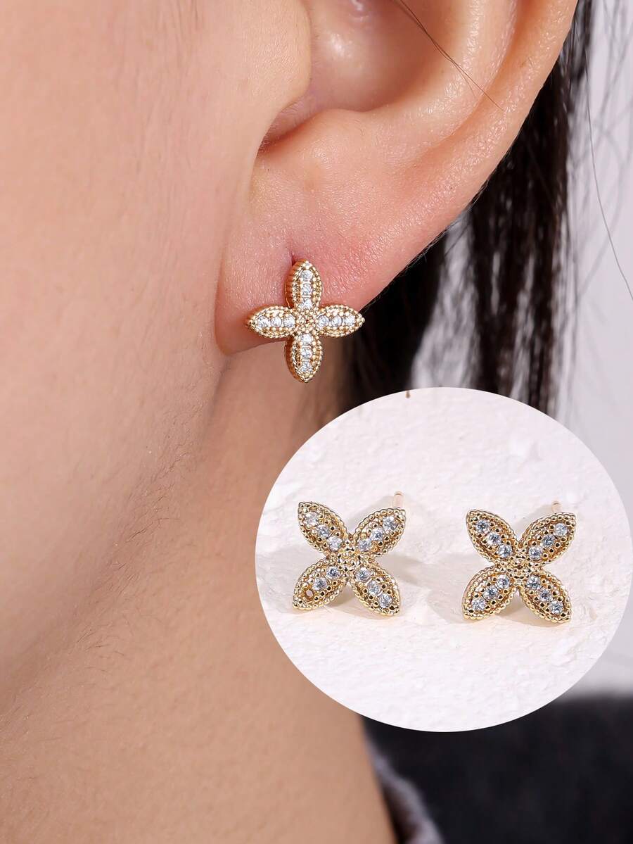 1 Pair Luxury High-End Unique Design Earrings For Wedding, Evening Party, Gift For Girlfriend - W17888 - View 1