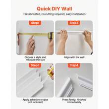 Wall Molding 3 Pack, Wainscoting Panels Kit With Dual-Line Wide & Narrow Profile, Lightweight Paintable Polystyrene, Easy To Install Accent Wall Trim For Interior Living Room, Bedroom,White - 3 Sets, Dual Line Combo (Wide + Narrow) - View 6
