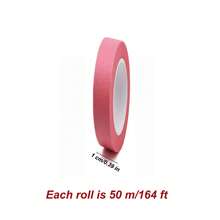 6 Rolls Colorful Masking Tape Set (Length Per Roll: 50m/164ft) Removable No Residue Multi-Purpose Art Tape Suitable For Painting, Crafting, School Projects, Scrapbooking, Decoration - Sets - View 7