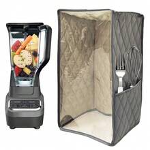 Blender Dust Cover, Thickened Protective Sleeve For Home Kitchen Appliance With Side Storage Pocket - Grey - View 8