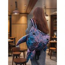 Outdoor Travel Bag, Large-Capacity Portable Storage Bag, Versatile Street Travel Bag, Ocean Shark Bag, Suitable Daily Outings, Parties, And Gatherings, Unique And Versatile Backpack - Purple - View 8