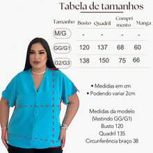 Blusa Plus Size Feminina Casual Elegante Duna Manga Solta 44 ao 54 - Preto - Visão 5