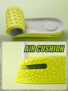 COSYLEE 1 Pair/3 Pairs Height Increasing Insoles Air Cushion Latex High Elasticity Comfortable Shock Absorbing Breathable Insoles - Green - View 5