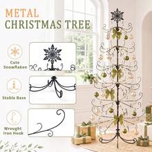 6ft Black PVC Iron Tree With Snowflake Top (Accessories Not Included) - Everyday Decor Tree - Default Title - View 3