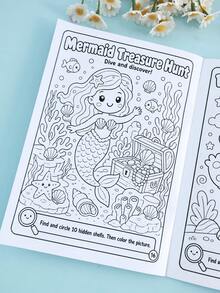 Children's Hidden Animal Search Activity Book Black And White Treasure Hunt Spot The Difference Coloring Book Observation And Concentration Training Game Drawing Book Back To School Painting Learning Supplies Teacher Classroom Holiday Reward Gift - Multicolor - View 10