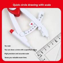 Professional Drawing Tool Highly Attractive Design With Scale Zero Metal Multi-Function Locking Compass Set For Students And Exams [1 Compass + 26 Replacement Leads] [Millimeter Compass] - Millimeter Compass Set - View 5