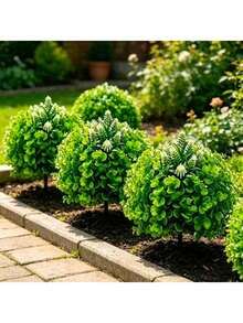 2pcs Large Artificial Flower Bush With Support Structure, Ground-Mounted Tree Flower, UV-Resistant Mixed Color Shrub Floral Arrangement For Indoor And Outdoor Summer And Autumn Decoration - Multicolor - View 4