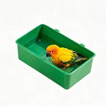 2Pcs Bird Bath Basin Parrot Food Bowl Pet Feeding Bowl Water Trough Bowl Bird Supplies Random Color - Style A - View 5