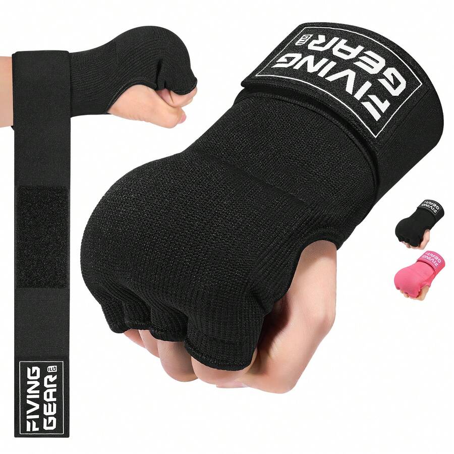 FIVING Balutan Tangan Tinju, Sarung Tangan Dalam, Perban Elastis Setengah Jari yang Bernapas untuk MMA, Muay Thai, Kickboxing – Penyangga Pergelangan Tangan Anti-Selip & Bantalan Pelindung Buku Jari untuk Pria dan Wanita, Latihan dengan Samsak Berat - MultiWarna - View 1