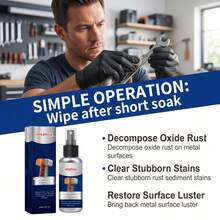 Multi-Purpose Rust Remover Spray, Fast-Acting Rust Dissolving Agent, Rust Cleaning Agent, Suitable For Metal Screws, Gears, Car Wheels, Motorcycle Parts, Anti-Corrosion And Anti-Rust Agent, Lubricating Rust Remover Spray, Suitable For Home And Car Maintenance - Multifunctional Rust Remover 30ml - View 7