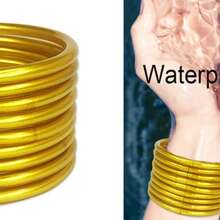 9pcs/Set Multi-Layer Handmade Silicone Waterproof Beach Bracelet Set, Women's Jelly Bracelet Jewelry Gift - Multicolor - View 3