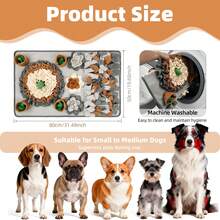 KM-P Pet Snuffle Mat, Hidden Food Puzzle Dog Training Stress Relief Sniffing Mat - Light Grey - View 2